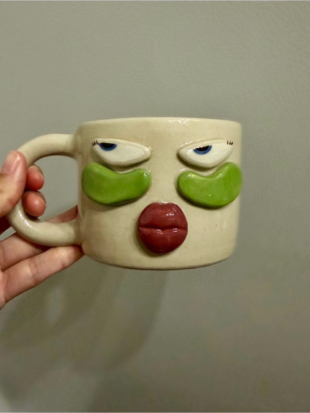 Handmade Ceramic Mug Face